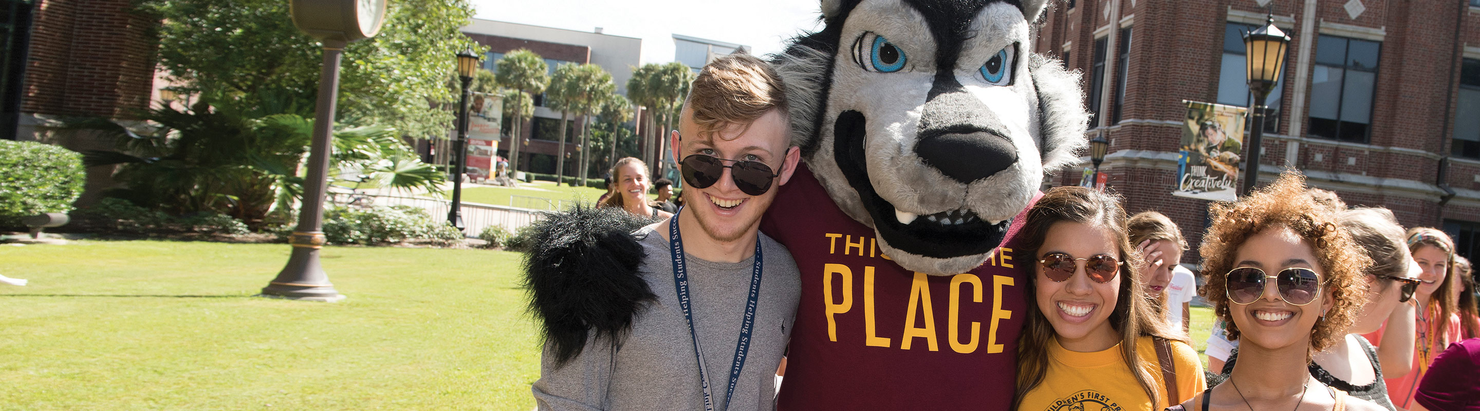 Students hanging with Havoc